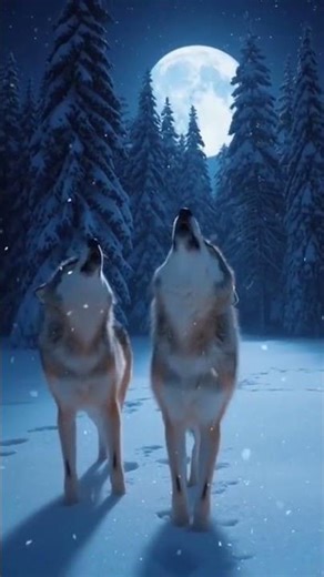 Wolves Howl Under the Moon