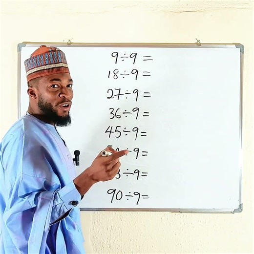 Dividing multiples of 9 by 9