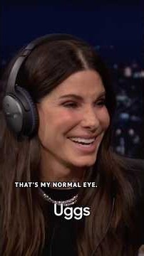 Jimmy tries to get #SandraBullock to say “Uggs” in Whisper Challenge! #FallonTonight