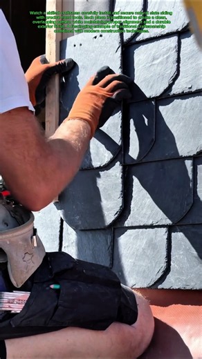 Precision Slate Siding Craft #Roofing #Construction #Craftsmanship