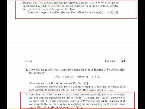 Complex Variables and Applications (8E) - Brown/Churchill Ex 1, 3, Sec54: Liouville's Th/Max Mod Pr