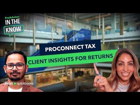 New product feature demo: ProConnect Tax, Client Insights for Returns