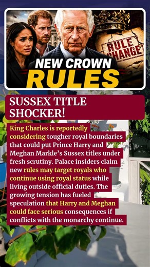 BREAKING: Prince Harry and Meghan Markle Face Major Title Risk Under King Charles’ New Rules