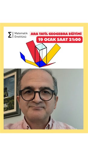 Matematik Enstitüsü on Instagram: "🎙️ “Dijital sınıfın geleceğini birlikte keşfedelim mi?” GeoGebra’yı derslerinde daha etkili kullanmak ister misin? 🎯 Güncel müfredata uygun, bol uygulamalı ve atölye destekli bir eğitim seni bekliyor. 📦 Özel tasarım materyal bankası, 🎥 Eğitim sonrasında; 7/24 video destekli soru-cevap sistemi, topluluk üyeliği ve matematik enstitüsü katılım belgesi ücretsiz, 🎓 Bu aya özel fiyat avantajlarıyla, 📌 Ortaokul ve lise için ayrı ya da istersen birlikte gruplar! 