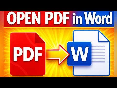 How to Open PDF File in Word to Edit
