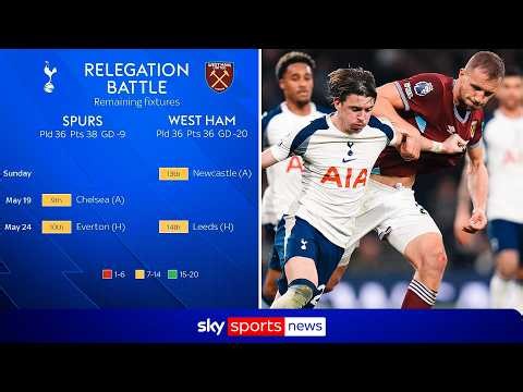 Who will retain Premier League status, West Ham or Tottenham Hotspur?