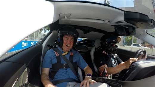 Watch WSJ’s D.C. Coverage Chief Ride in a Corvette on the IndyCar Track