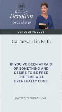 Go Forward in Faith | Daily Devotion from Joyce Meyer