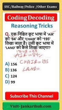 Reasoning Practice Set For SSC GD, UP Police, Railway || Coding Decoding Reasoning, Reasoning Shorts