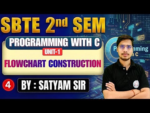 🔥Programming With C | Lec-4 | Flowchart Construction | Bihar Polytechnic 2nd Sem | By-Satyam Sir