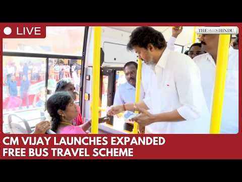 Tamil Nadu CM Vijay launches expanded no fare travel scheme in Chennai