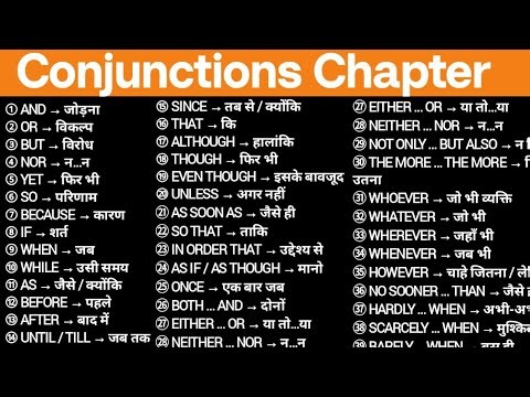 Conjunction Chapter- coordinate subordinate correlative | Explained in Hindi English 