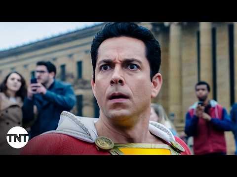 Shazam Catches A Falling Bus With His New Powers | Watch "Shazam!" (2019) on TNT