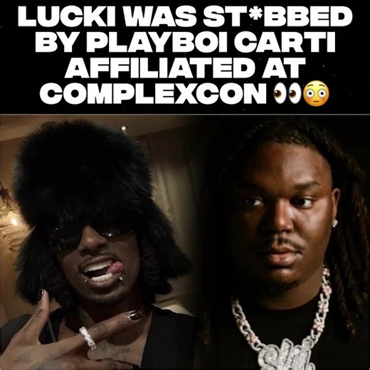 LUCKI stabbed By Playboi Carti Affiliated at ComplexCon 👀😳