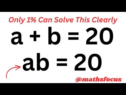 Solve Complex Olympiad Equations With these Simple Strategies (a,b=?)