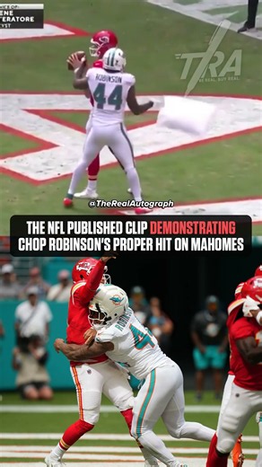 THE NFL PUBLISHED CLIP DEMONSTRATING CHOP ROBINSON'S PROPER HIT ON MAHOMES