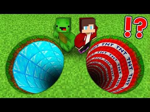 Mikey and JJ Choose the Right Hole in Minecraft