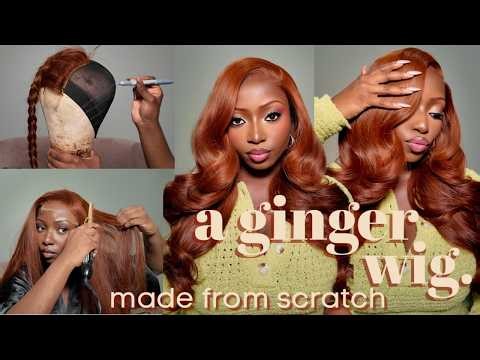 Let's Make A Ginger Wig FROM SCRATCH | DETAILED Ginger Hair Color + Closure Wig Making Tutorial