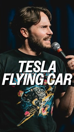 The new Tesla Flying Roadster ✈️🚘 #tesla #elon #standupcomedy #zoltan
