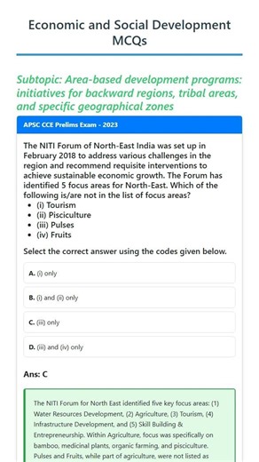 Area-based development programs: initiatives for backward regions, tribal areas, and specific g...