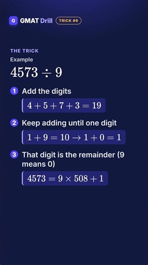 Remainder by 9 without dividing #GMAT