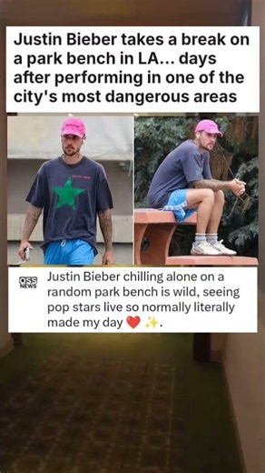 Wait Justin Bieber Park Sighting Is INSANE?! ✨ #entertainment