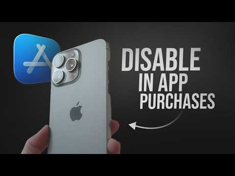 How to Disable In App Purchases on iPhone (tutorial)