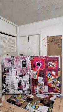 [new painting] 6ftx4ft mix materials acrylic spray paint on canvas abstract expressionism