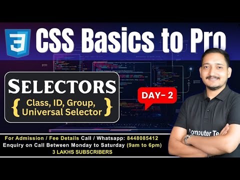 #2 CSS Selectors (Class, ID, Group, Universal Selector) | CSS Tutorial for Beginners | CTA