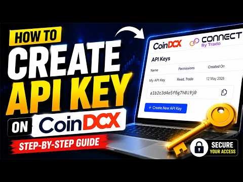 TRADOHow to Create API Key on CoinDCX (Step-by-Step Guide 2026) 🔑 #crypto #trading #viral #2026