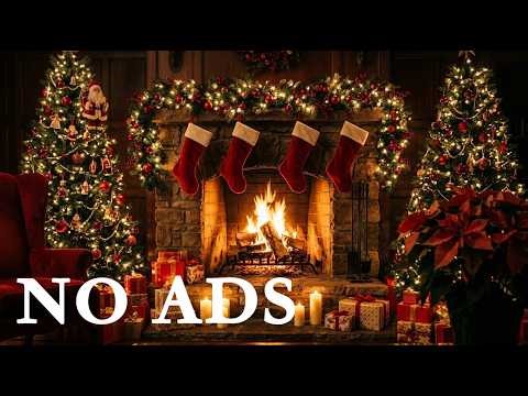 🔥 Beautiful Christmas Fireplace 🎄 Soft Crackling Fire for Relaxation & Sleep (No Music)(NO ADS)