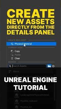 Create New Assets Directly From the Details Panel in Unreal Engine #UnrealEngine #GameDevelopment