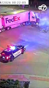 Suspect Smashes Into Semi-Truck While Fleeing Police