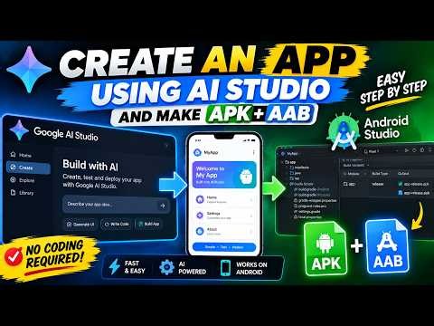 Create an App with AI Studio & Android Studio | Make APK + AAB File Step by Step 🚀