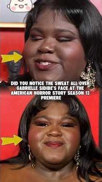 DID YOU NOTICE THE SWEAT ALL OVER GABRIELLE SIDIBE'S FACE AT THE AMERICAN HORROR STORY SEASON