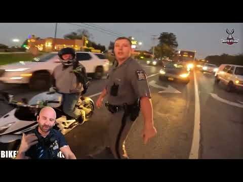 Angry Cop Meets the Most Awkward Biker
