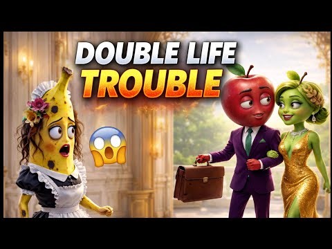 “Rich Apple’s Double Life EXPOSED 😱🍎 | Two Wives Drama!”#ViralVideo #FunnyDrama #FruitStory 🍎