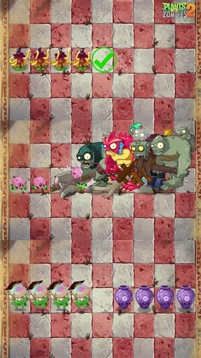 PvZ 2 Vase Breaker - 4 Magic Plants Vs 4 Gargantuar Zombie Vases - P1 #shorts #youtubeshorts