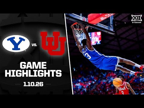 #9 BYU vs. Utah Game Highlights | 2025-26 Big 12 Men's Basketball