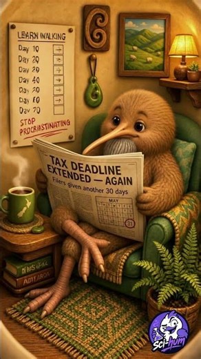 Kiwi Chick Has Its Routine