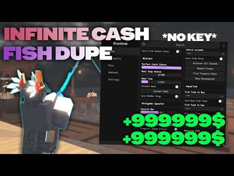 FISCH Script GUI / Hack | Dupe, Inf Fish, Autofarm, Auto Fish *NO KEY*