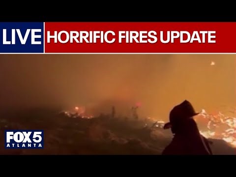 LIVE | 87 homes destroyed in wildfires & 1 dead, 1 hospitalized in fiery Atlanta wreck