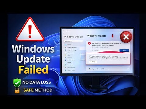 Windows Update Failed Fix (2026) | No Data Loss | No Reinstall | 100% Working