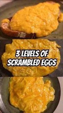 3 levels of scrambled eggs #eggrecipe