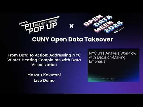 CUNY Open Data Takeover @ The NYC PIT Pop Up Day 4! - Masaru Kakutani Live Demo