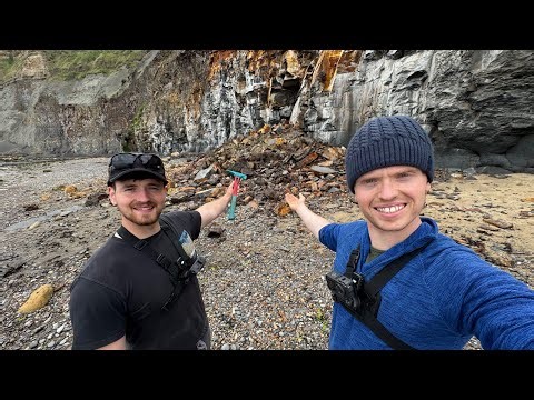 We Were The First To Search This Huge LANDSLIDE For Fossils! 