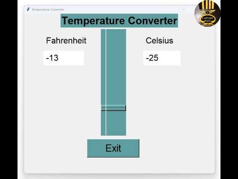 How to Create a Python Tkinter Temperature Converter | Fahrenheit to Celsius GUI Tutorial