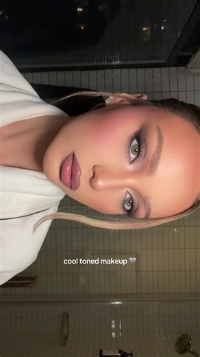 cool toned makeup tutorial 🩶 #makeup #makeuptutorials #cooltonedmakeup