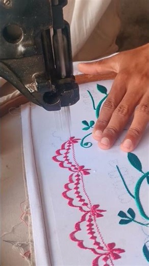 Machine Embroidery Border Design Tutorial | Elegant