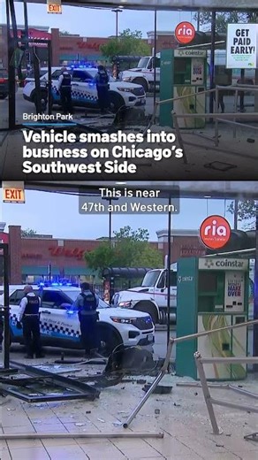 Vehicle smashes into business on Chicago’s Southwest Side